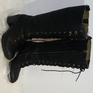 Nine West valory leather lace up boots